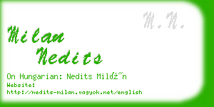 milan nedits business card